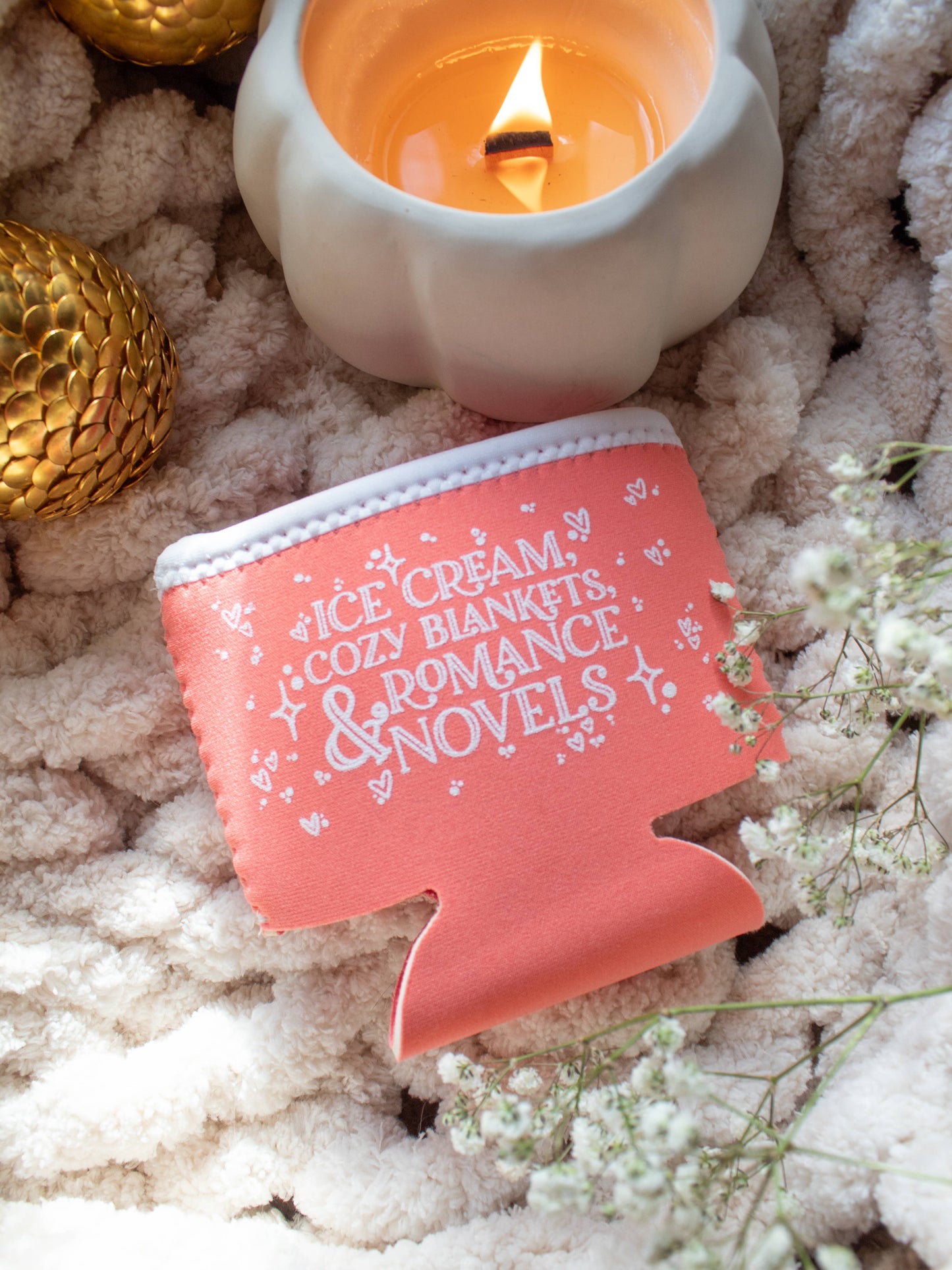 Ice Cream Pint Sleeve | Romance Reader | Coral