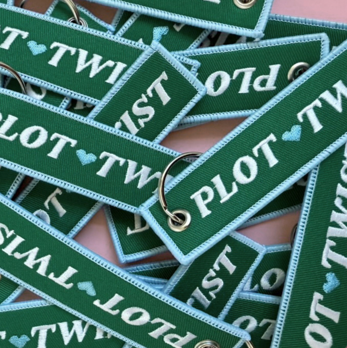 Plot Twist 📖 Trope Fabric Keychain| Bookish Pull Tag