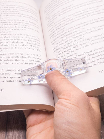 Floral Book Page Holder, Flower Thumb Page Spreader