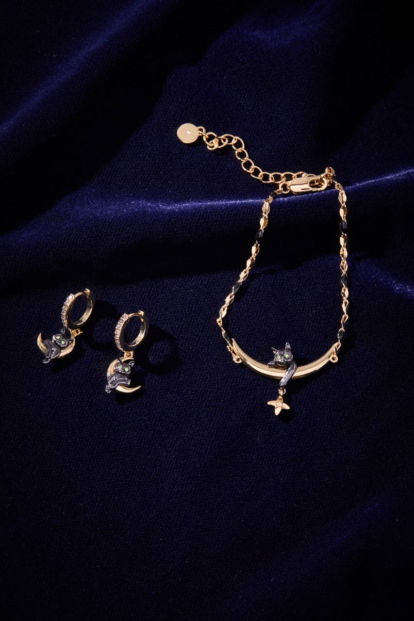 Celestial Cat Huggie Earring