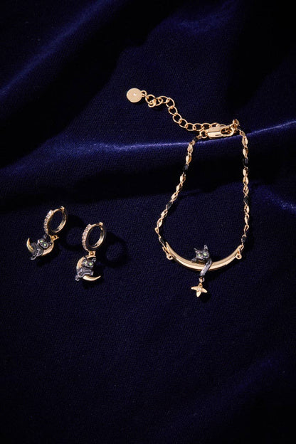 Celestial Cat Linear Bracelet