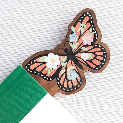 Monarch meadow wooden bookmark