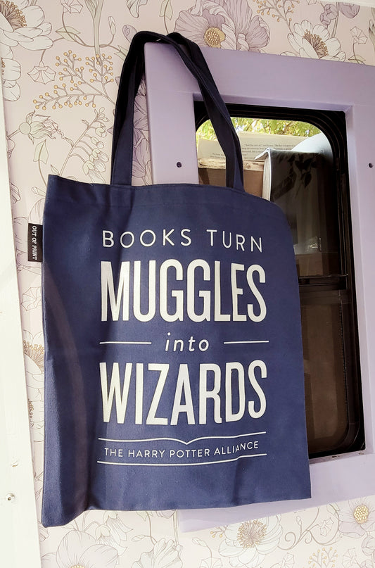 Books Turn Muggles Into Wizards Tote Bag