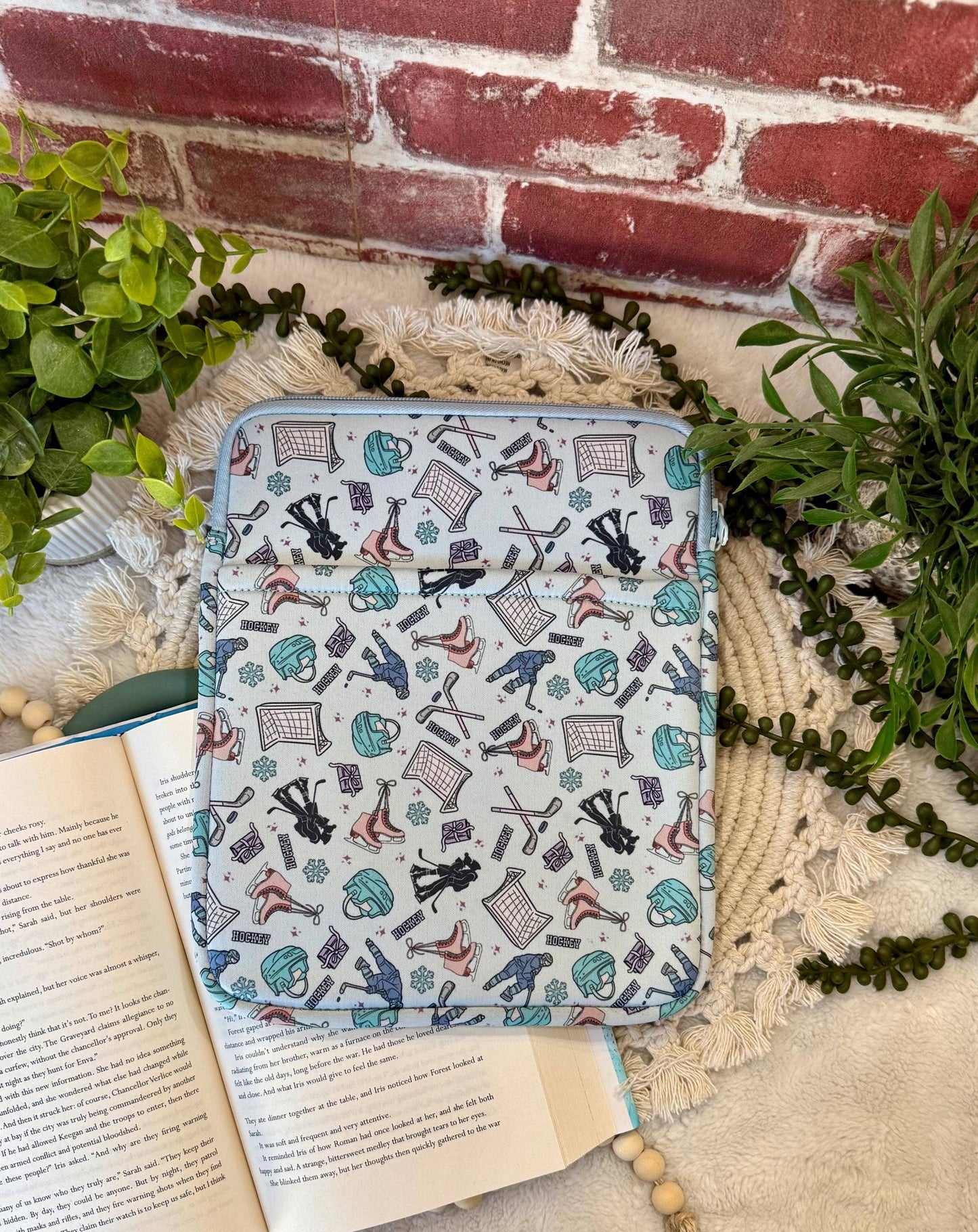 Hockey-Themed Book and Tablet Sleeve/Cover Case #2