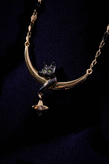 Celestial Cat Inline Necklace
