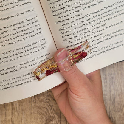 Floral Book Page Holder, Flower Thumb Page Spreader