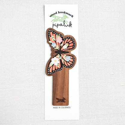 Monarch meadow wooden bookmark