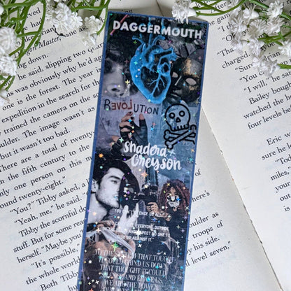 Daggermouth Inspired Dark Dystopian Romance Collage Bookmark