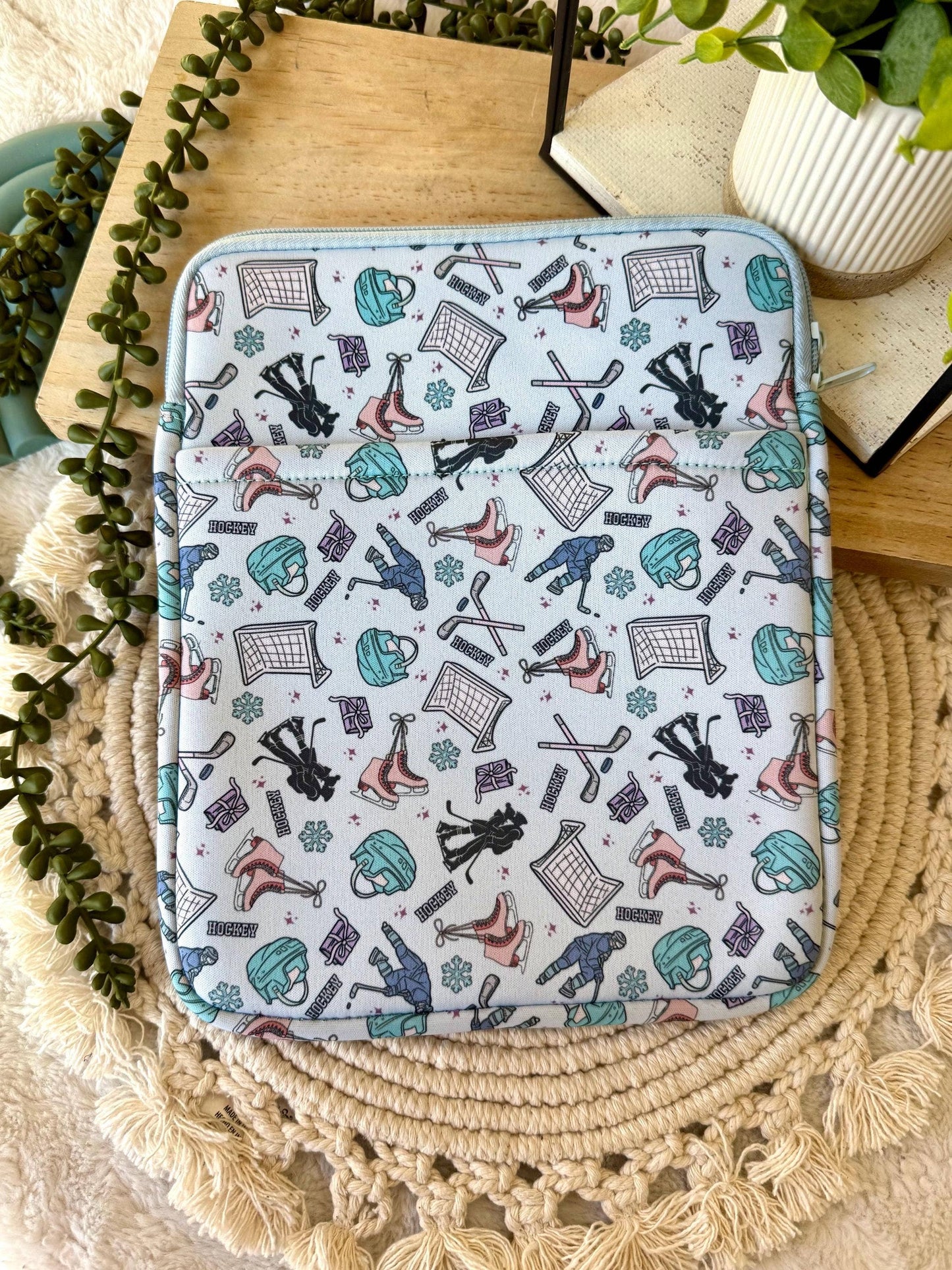 Hockey-Themed Book and Tablet Sleeve/Cover Case #2