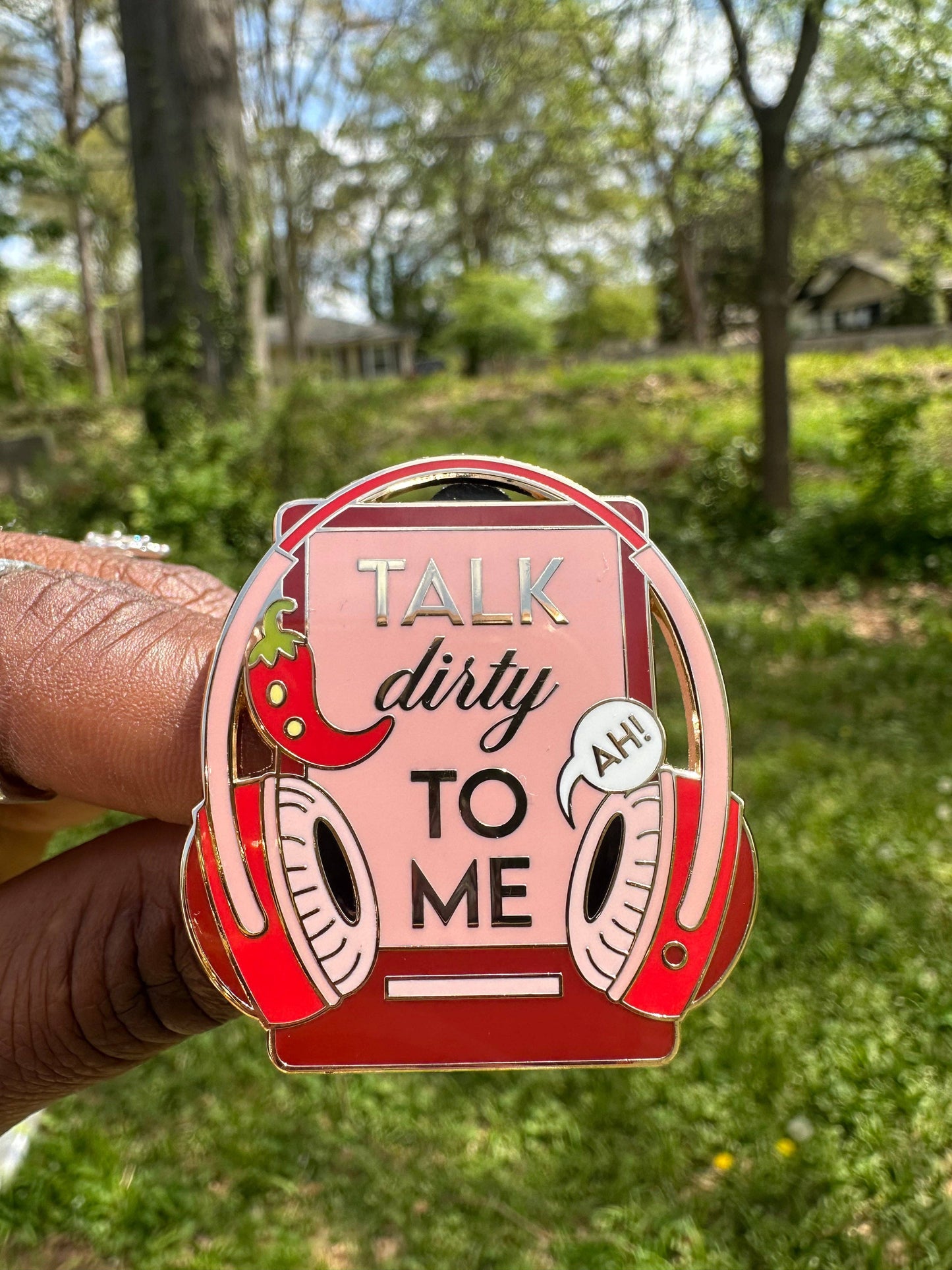 "Talk Dirty to Me" Bookish Enamel Pin
