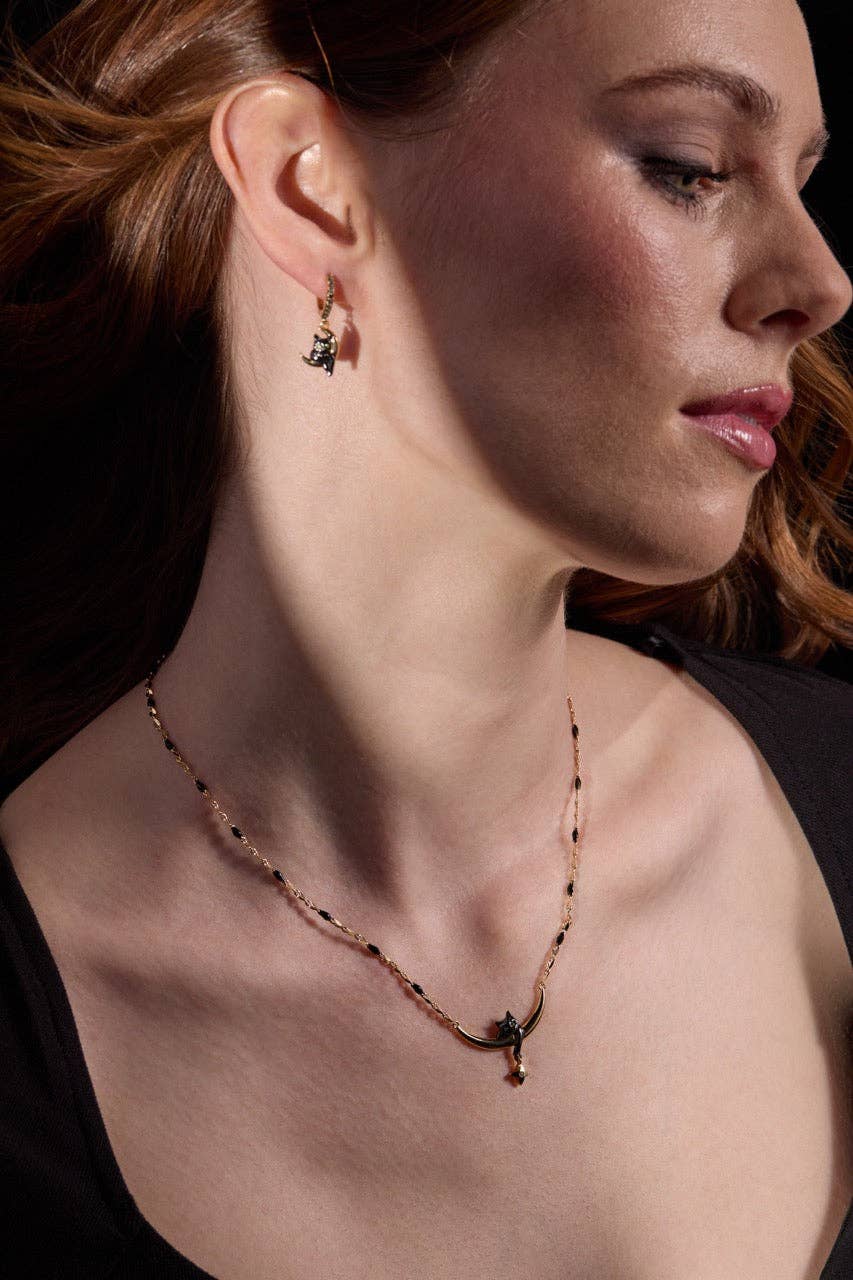 Celestial Cat Huggie Earring
