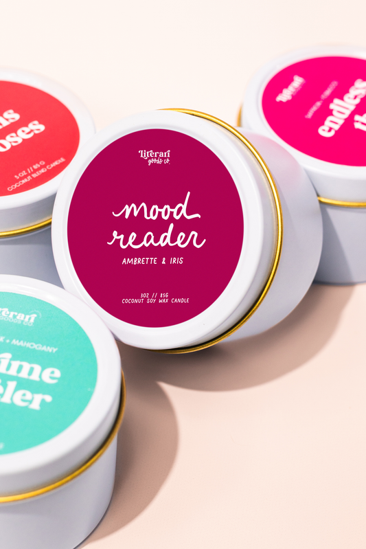Bookish Fall Candle - Christmas Gift - Mood Reader Tin