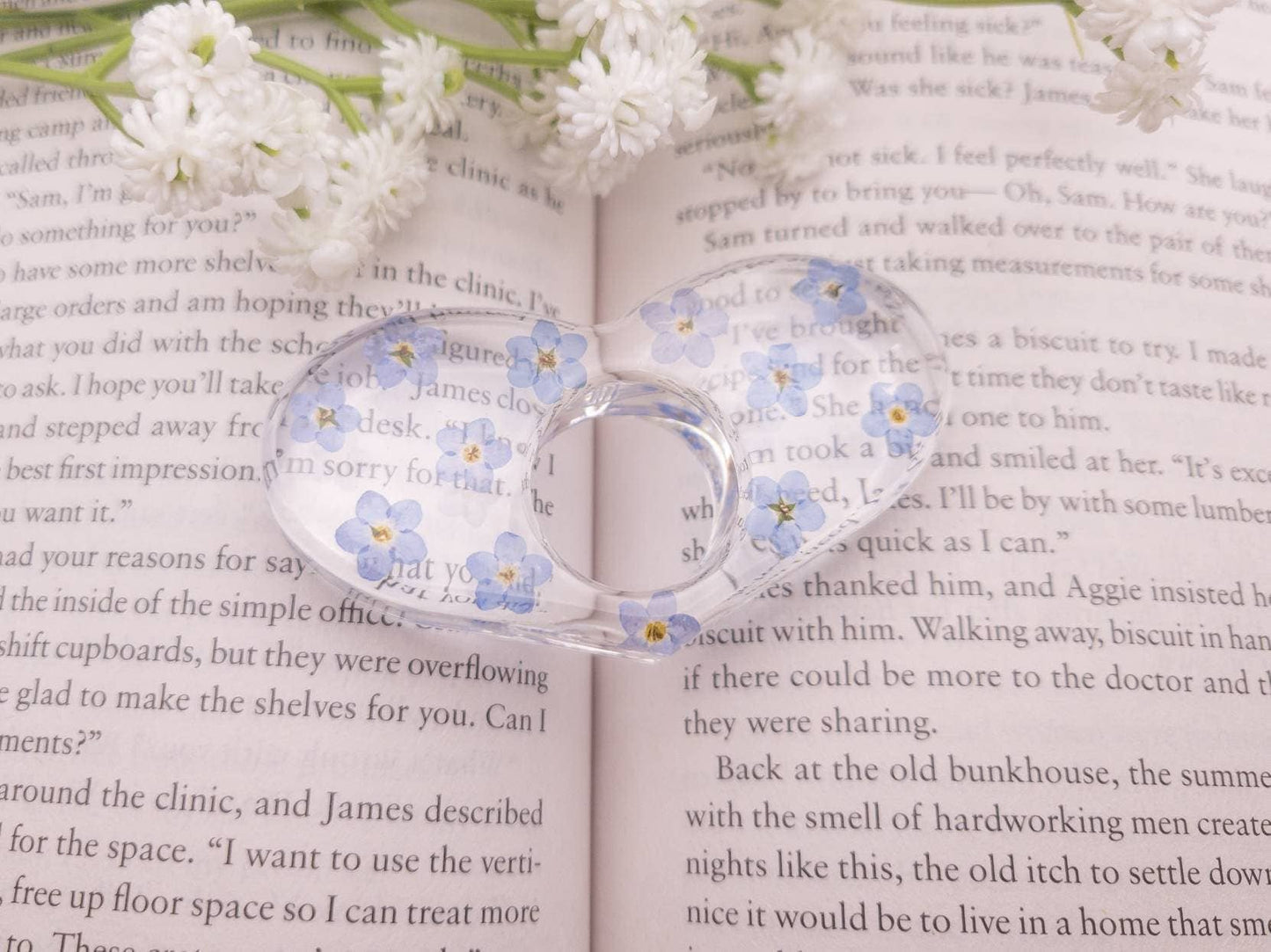 Floral Book Page Holder, Flower Thumb Page Spreader