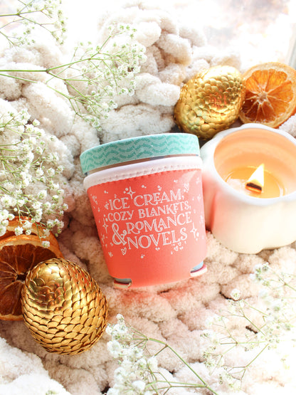 Ice Cream Pint Sleeve | Romance Reader | Coral