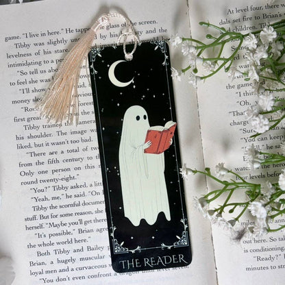 The Reader Ghost Metal Bookmark