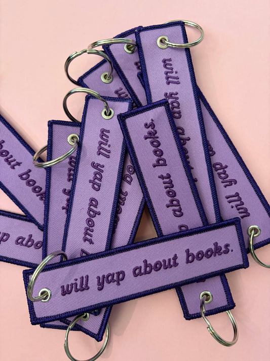 Will Yap About Books 📖 Trope Fabric Keychain / Pull Tag