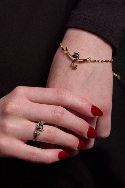 Celestial Cat Open Ring