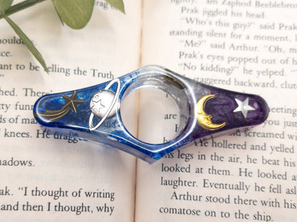 Space Book Page Holder, Galaxy Thumb Page Holder