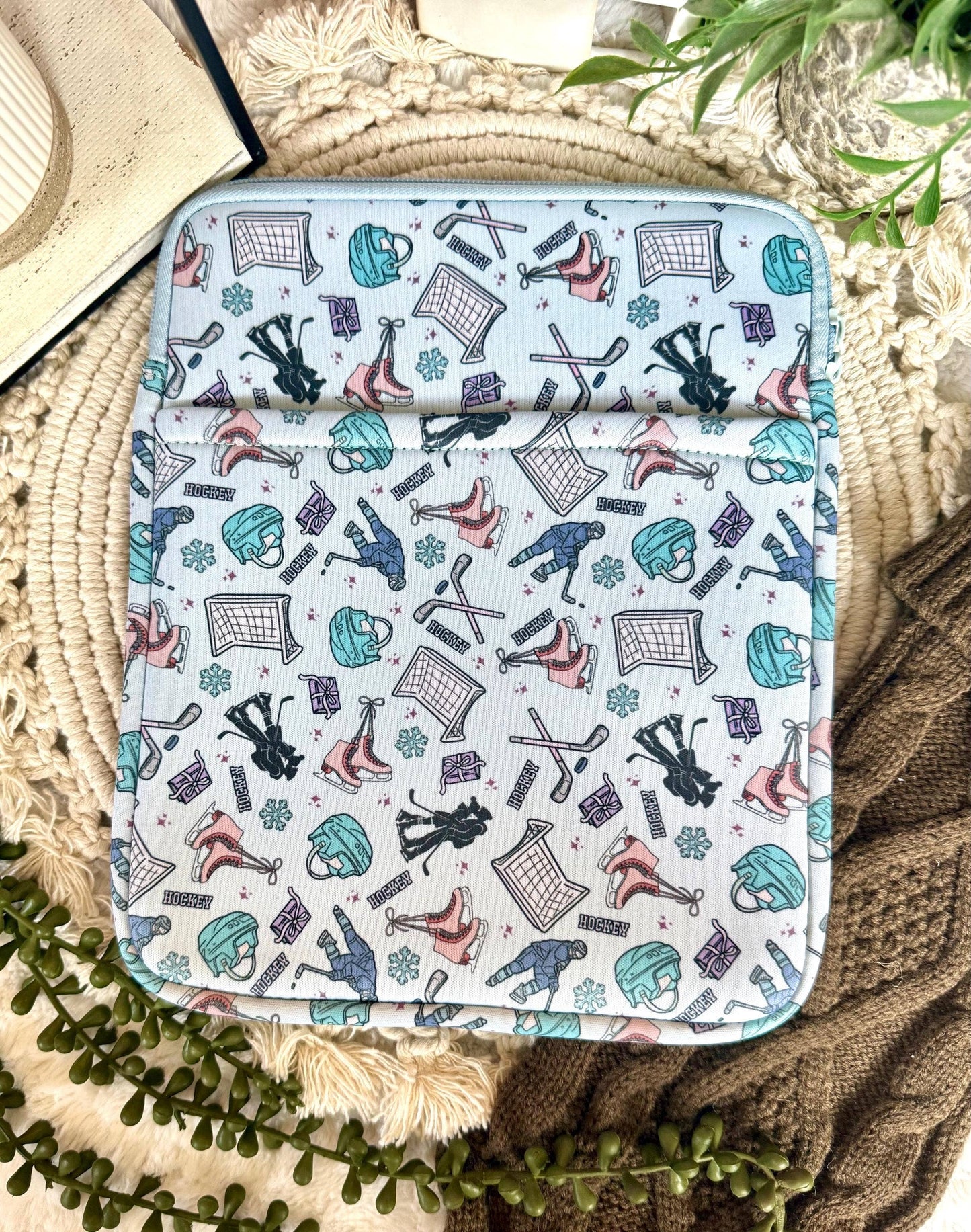 Hockey-Themed Book and Tablet Sleeve/Cover Case #2