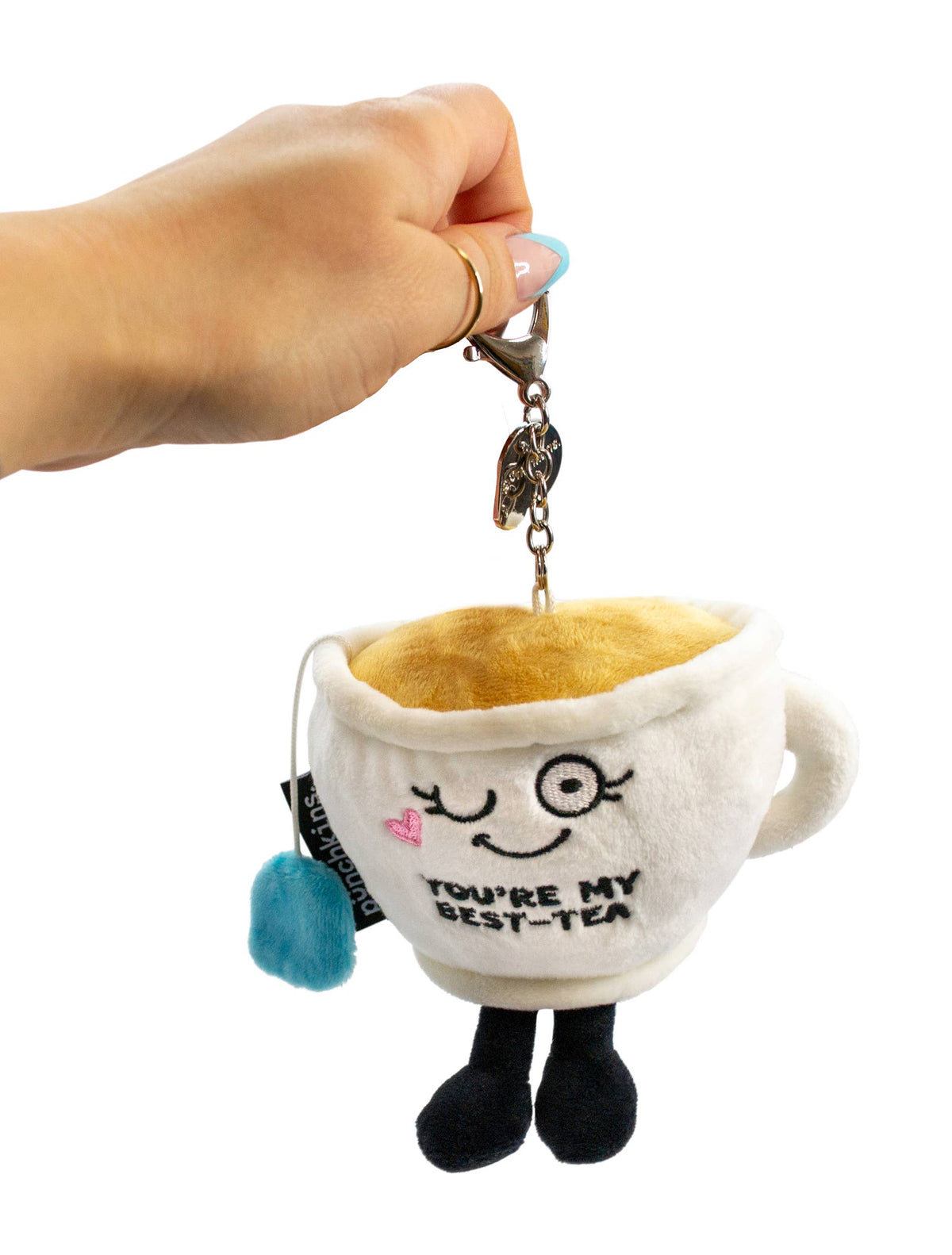 You're My Best Tea Plush Bag Charm  Soft Cuddly Toy Funny