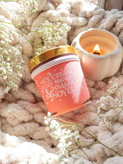 Ice Cream Pint Sleeve | Romance Reader | Coral