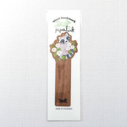 Starfall raccoon wooden bookmark
