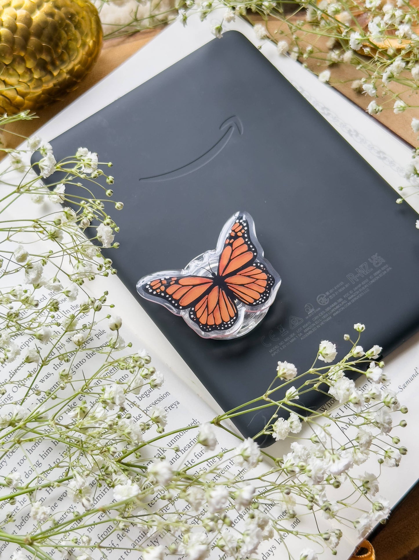 Monarch Butterfly Kindle / Phone Grip