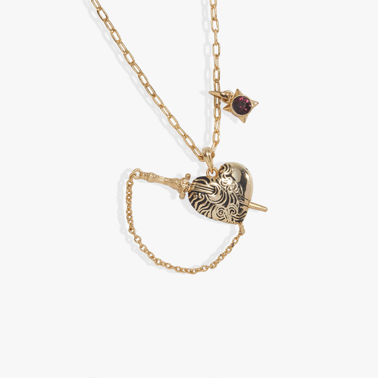 ACOTAR Wings and Ruin Sliding Dagger Heart Necklace