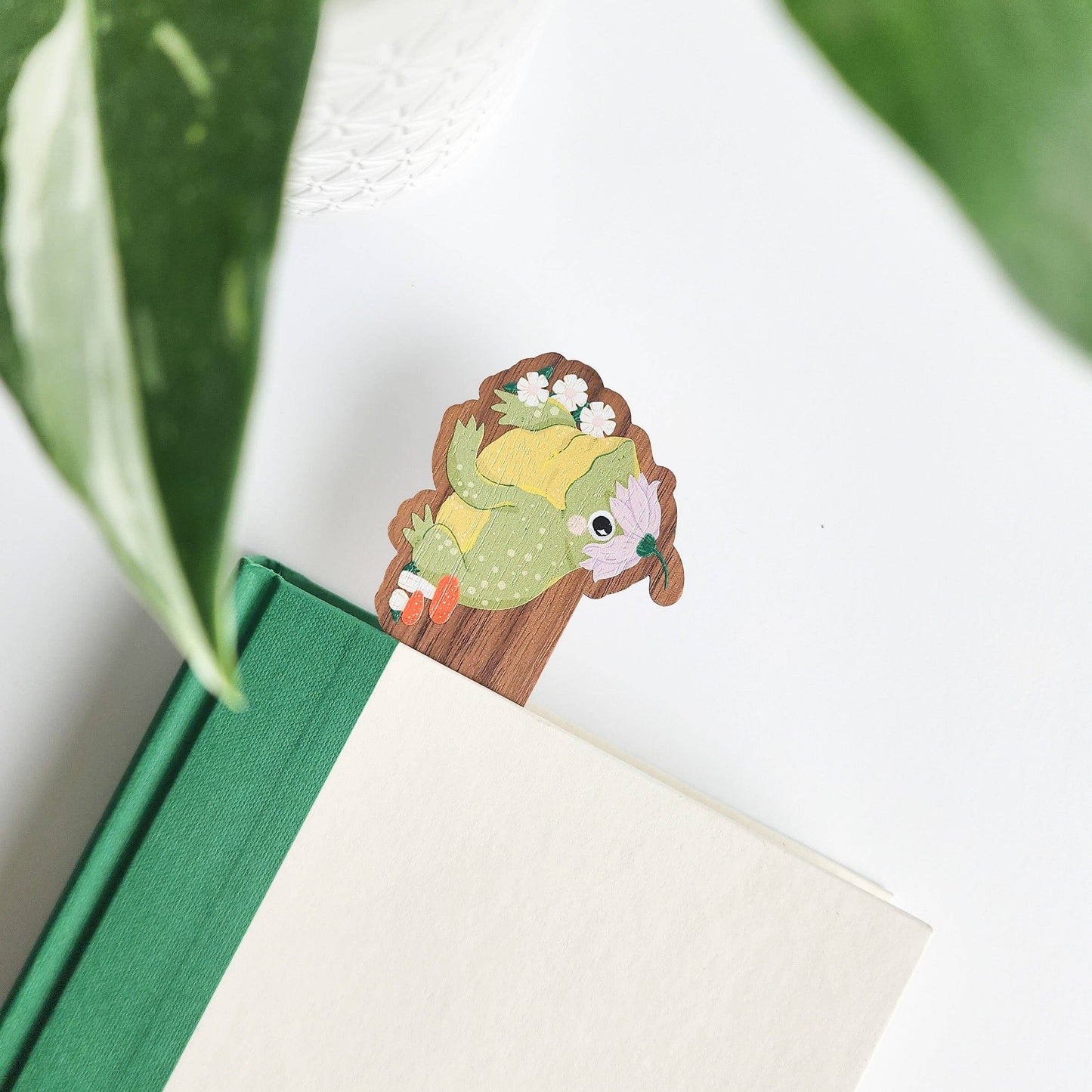Hoppy toad wood bookmark