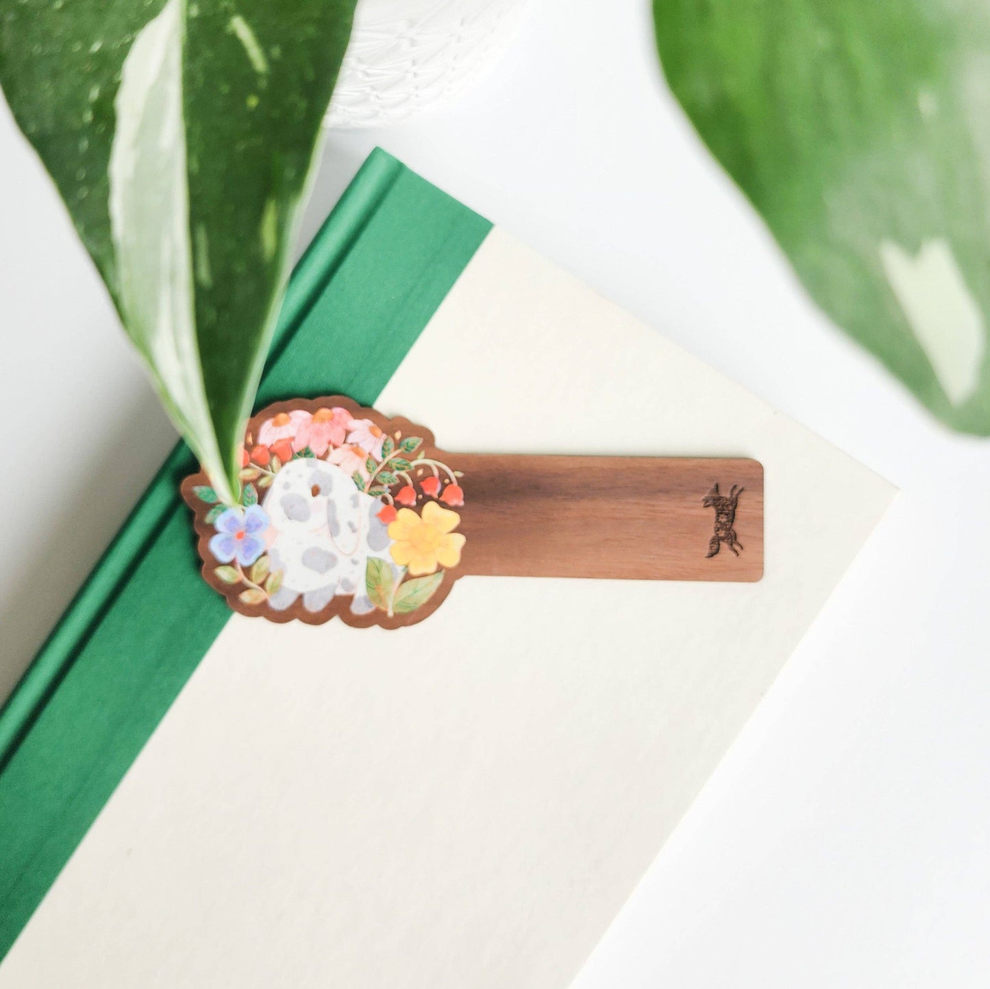 Garden bunny wood bookmark