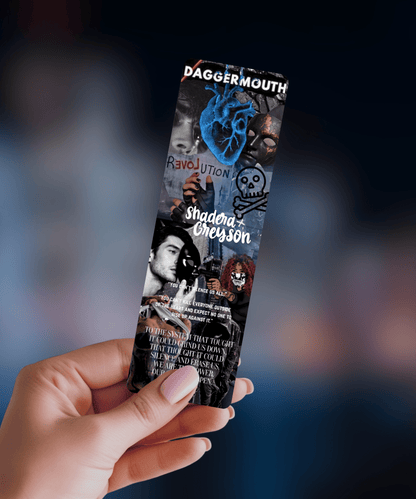 Daggermouth Inspired Dark Dystopian Romance Collage Bookmark